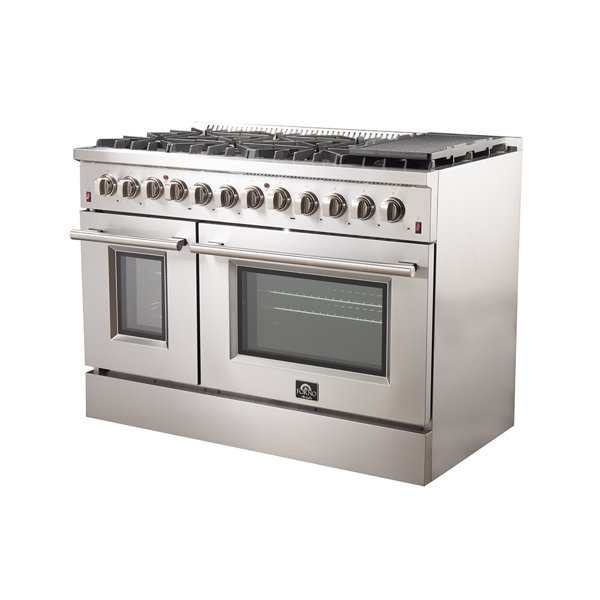 Forno 48" 7 cu. ft. Freestanding Dual Fuel Range with Griddle & Reviews Wayfair